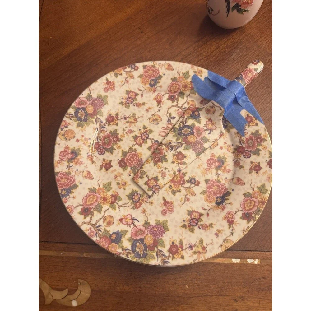 Cake Plate/Server Formalities by Baum Bros Floral Chintz 10 3/4